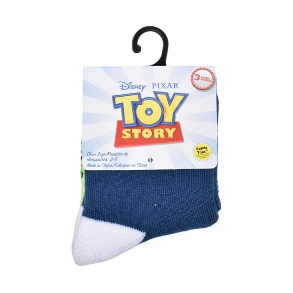 Disney Pixar Toy Story 4 Toddler 3-Pack of Socks Shoe Size 2-5